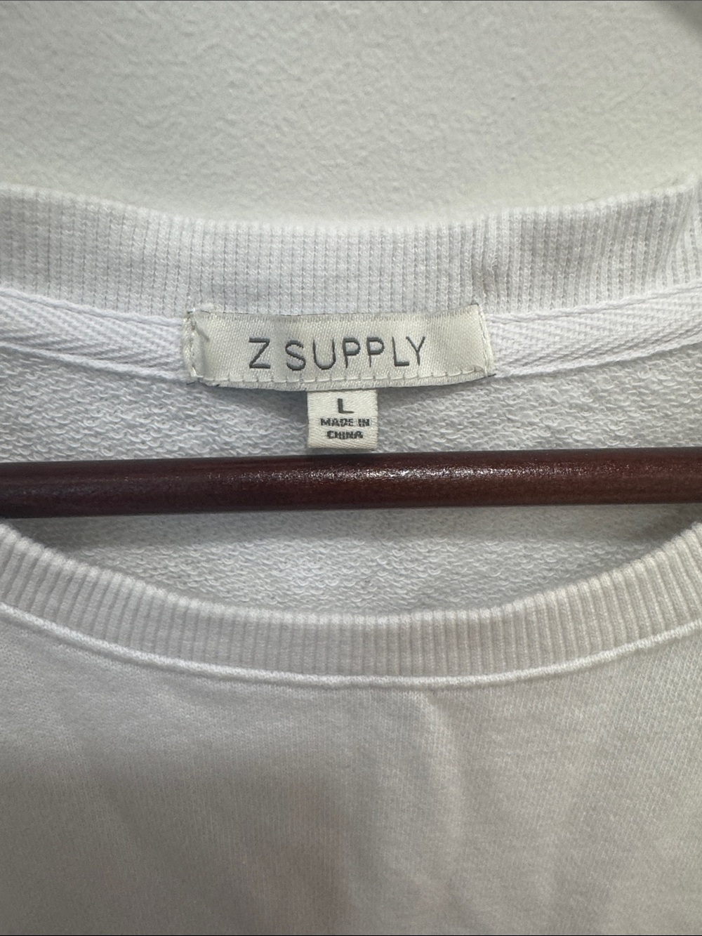 Z Supply White Cropped Tank with Black Stripes Large - Picture 2 of 3